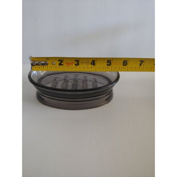 3pc Smoke Bathroom Collection by Inter Design Cup, Soap Dish & Soap Dispenser - Picture 4 of 5